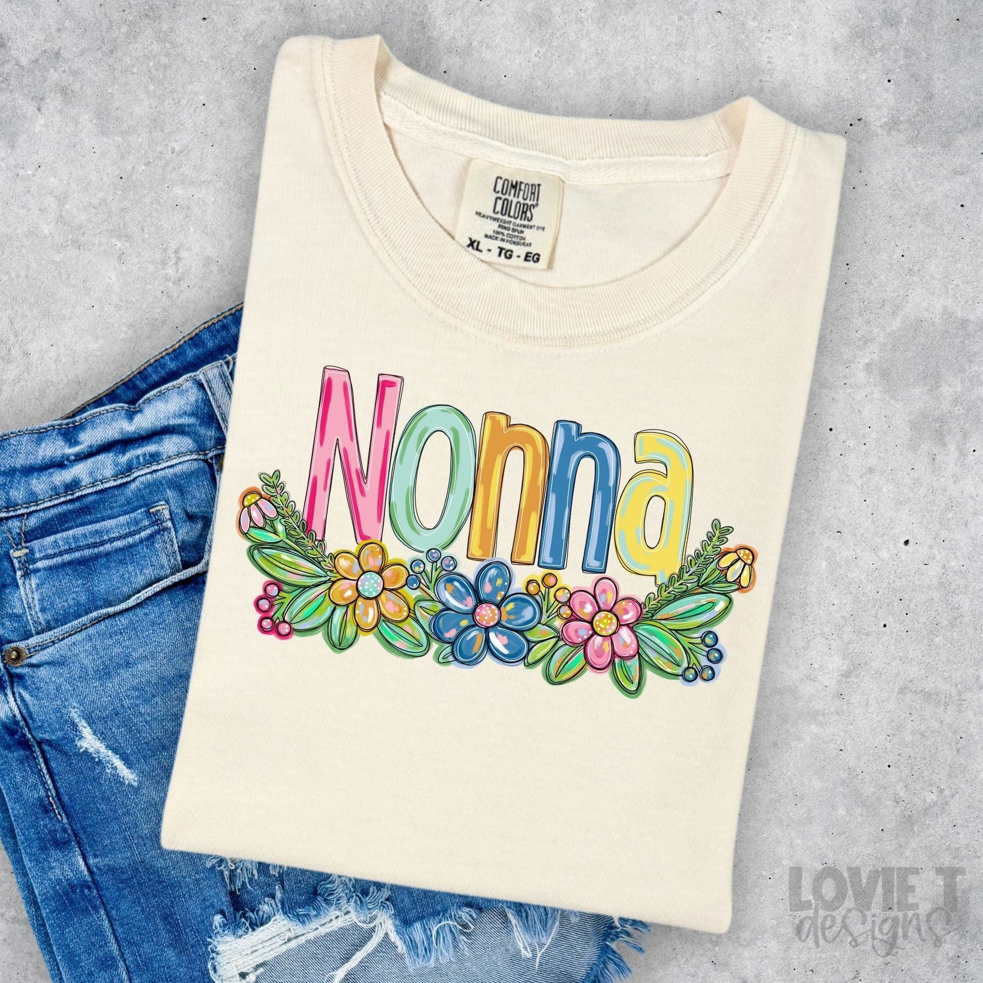 Nonna Spring Floral Mother's Day-Lovie T Designs