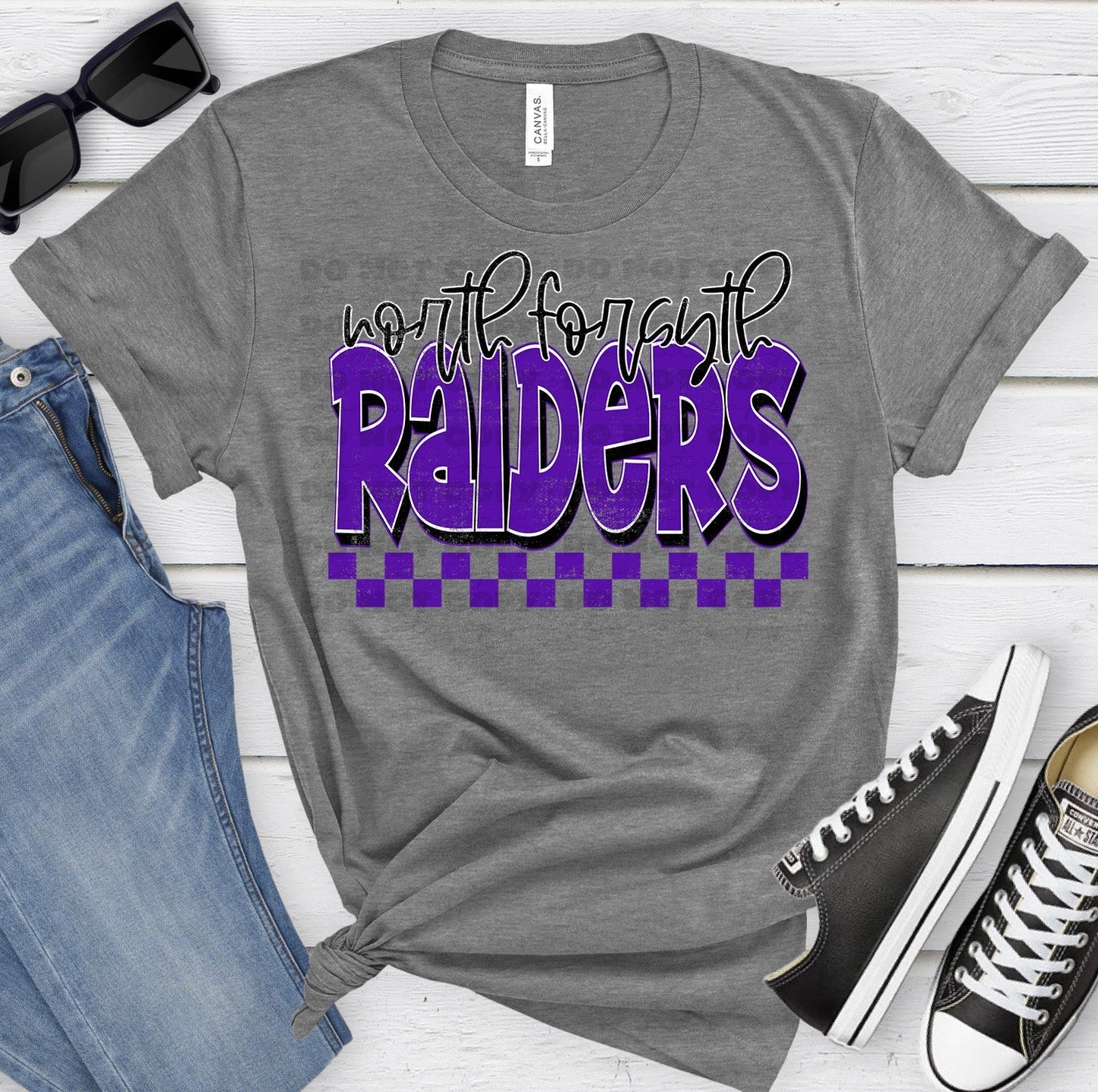 North Forsyth Purple Black Grunge-Lovie T Designs