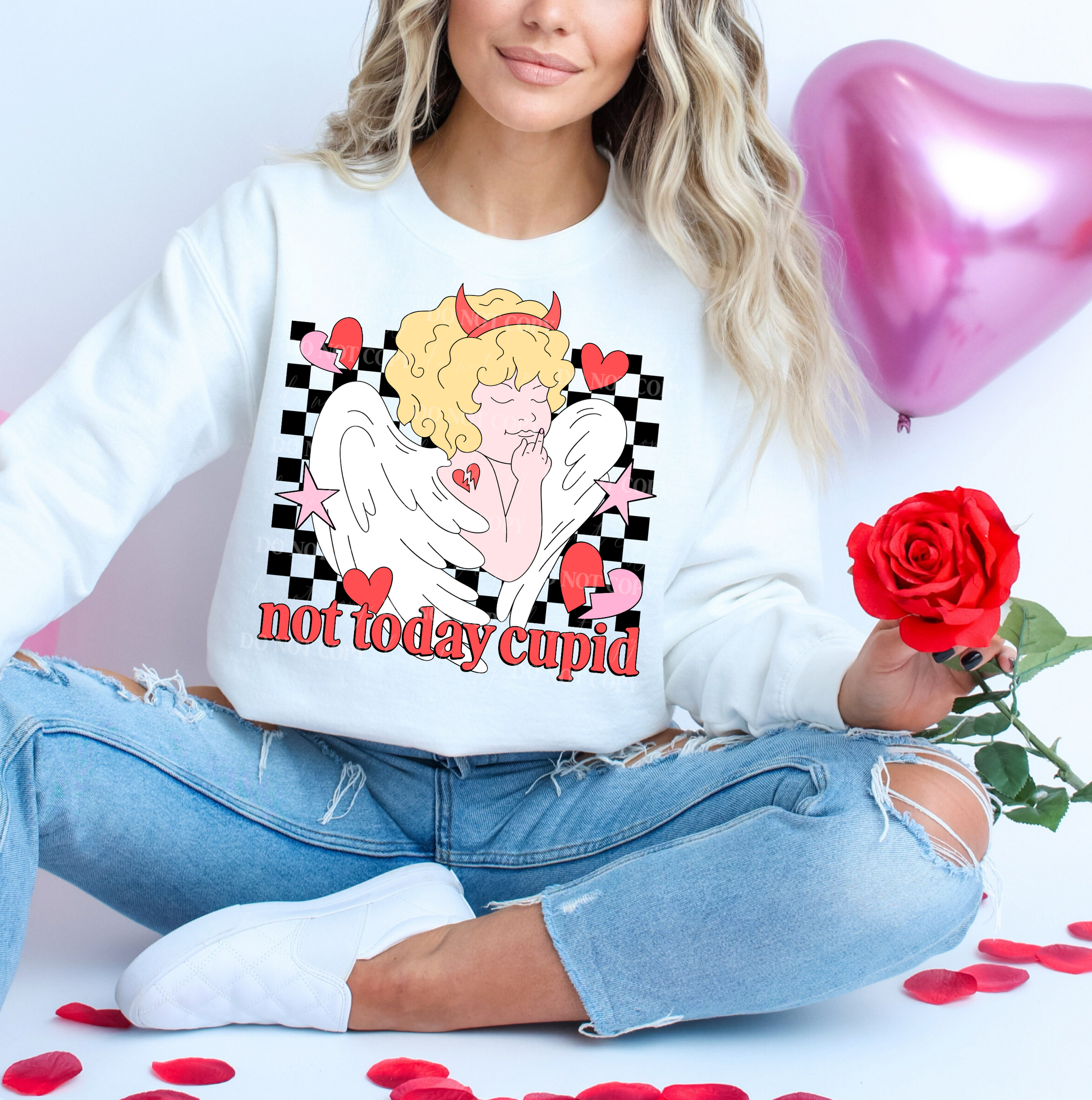 Not Today Cupid-[DTF Transfer]-Lovie T Designs