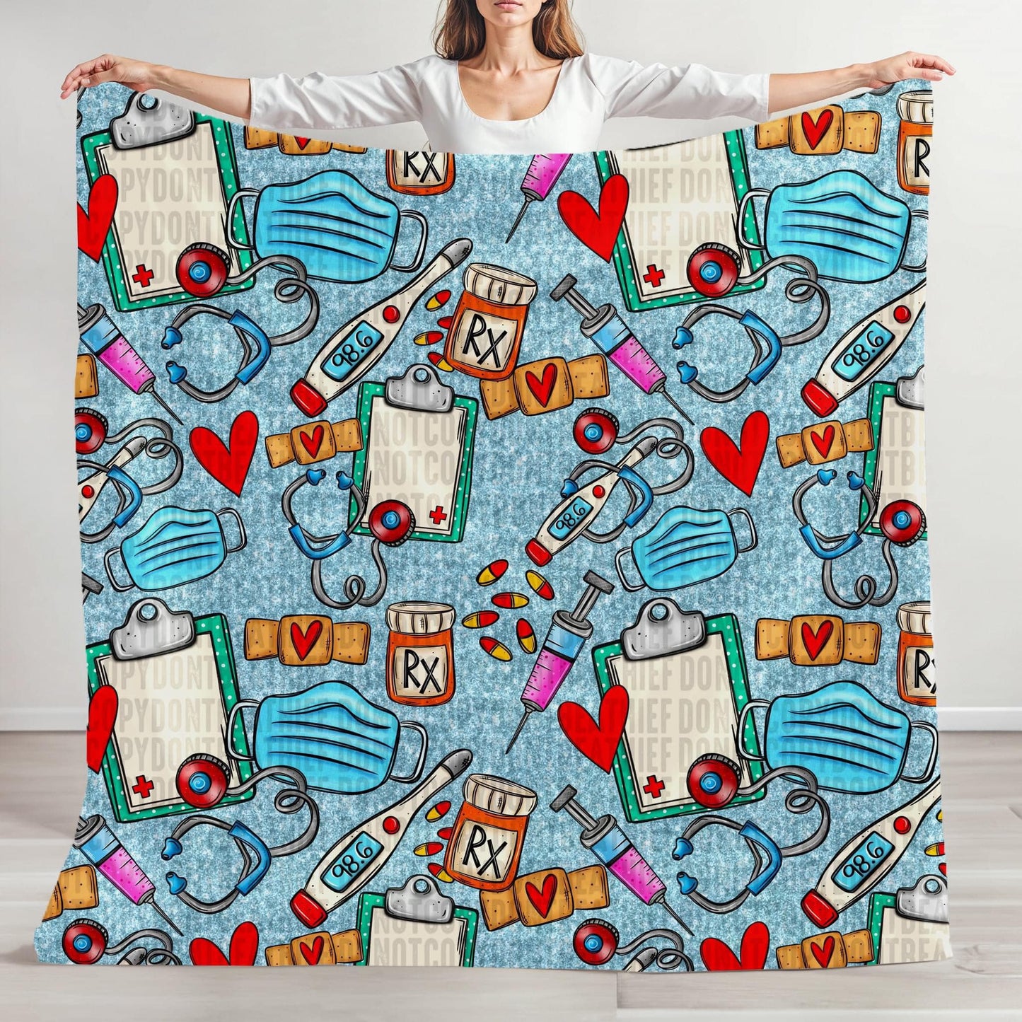 Nurse Pattern Blanket-Lovie T Designs