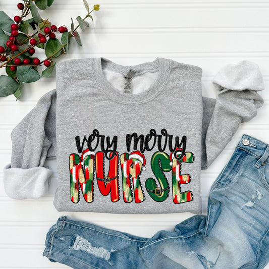 Nurse Very Merry Red Name-Lovie T Designs