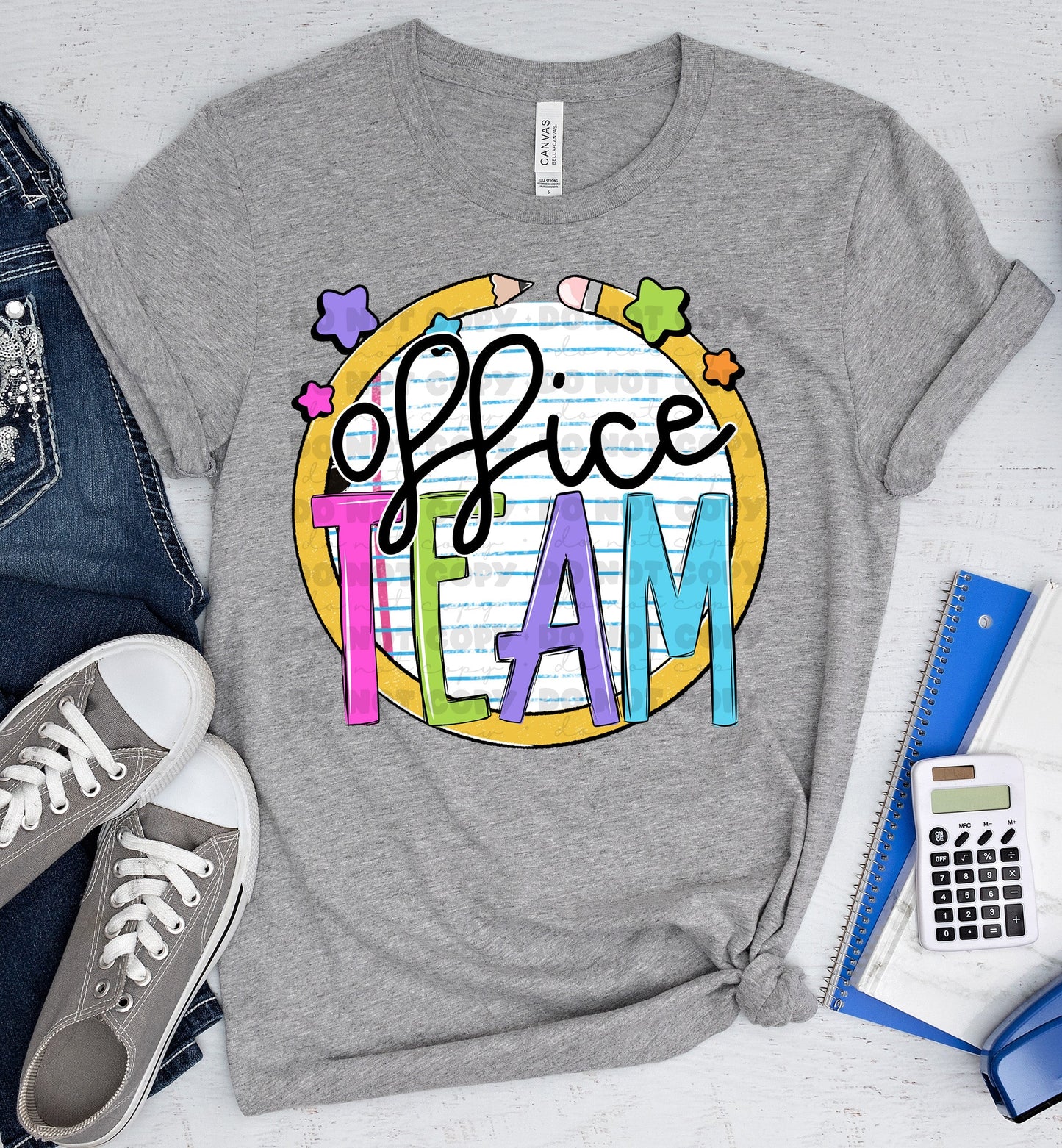 Office Team Paper and Pencil Circle-Lovie T Designs