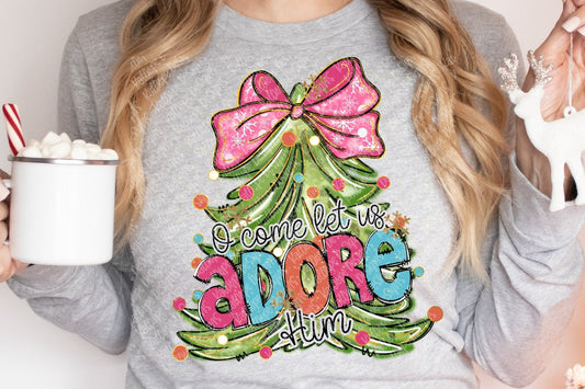 Oh Come Let Us Adore Him-[DTF Transfer]-Lovie T Designs