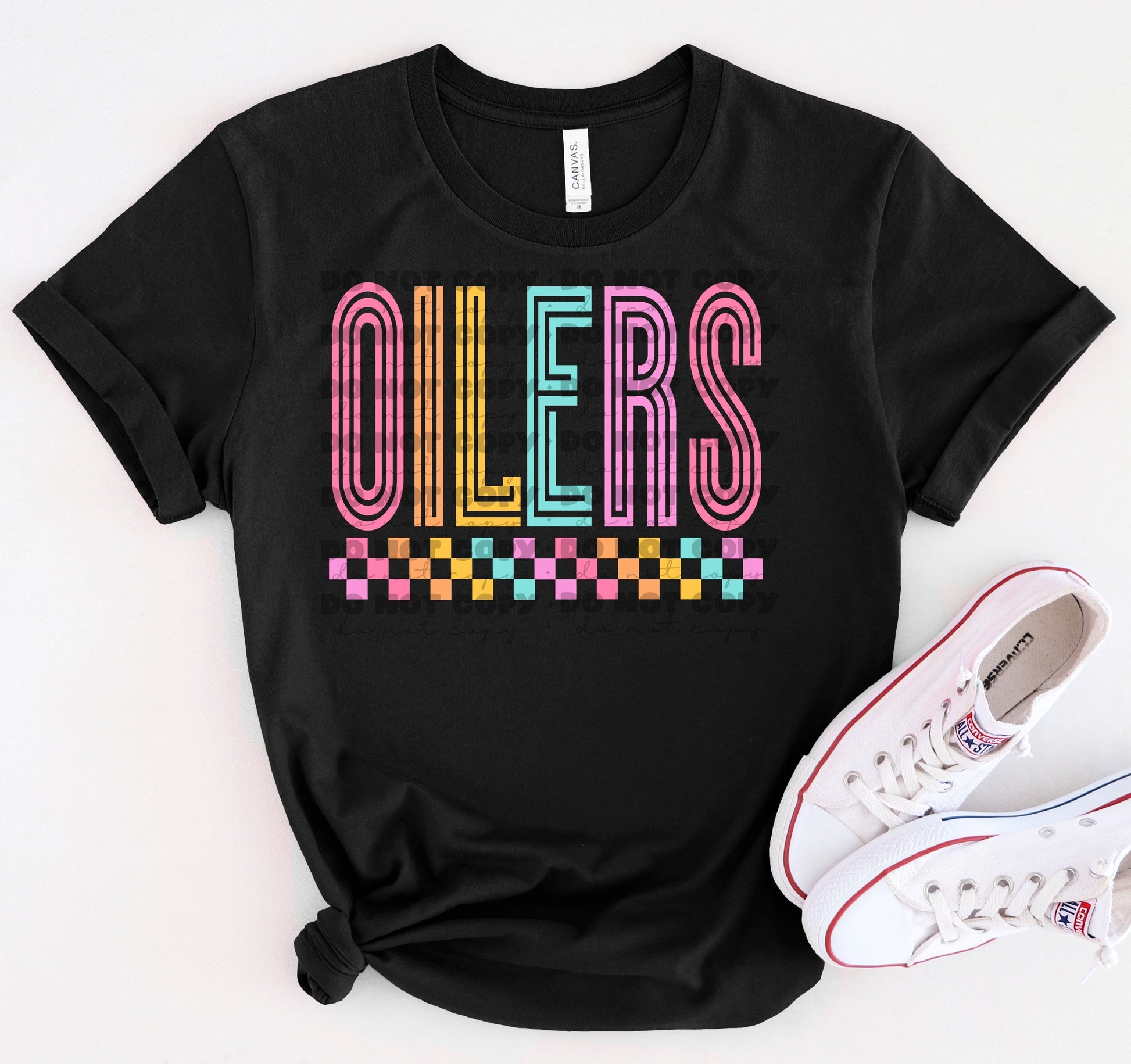 Oilers Colorful Line Mascot-Lovie T Designs