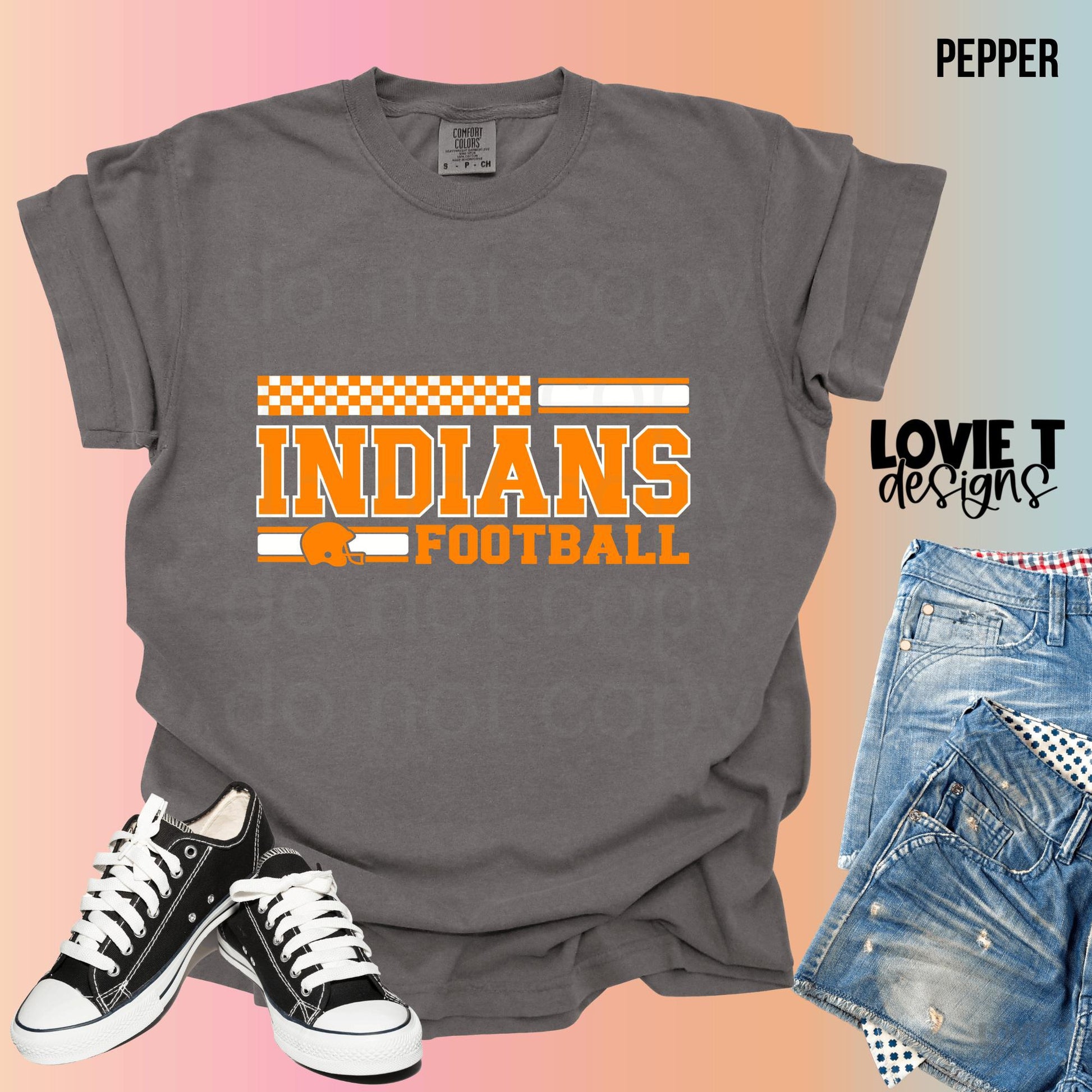 Orange_Indians_Football-Lovie T Designs