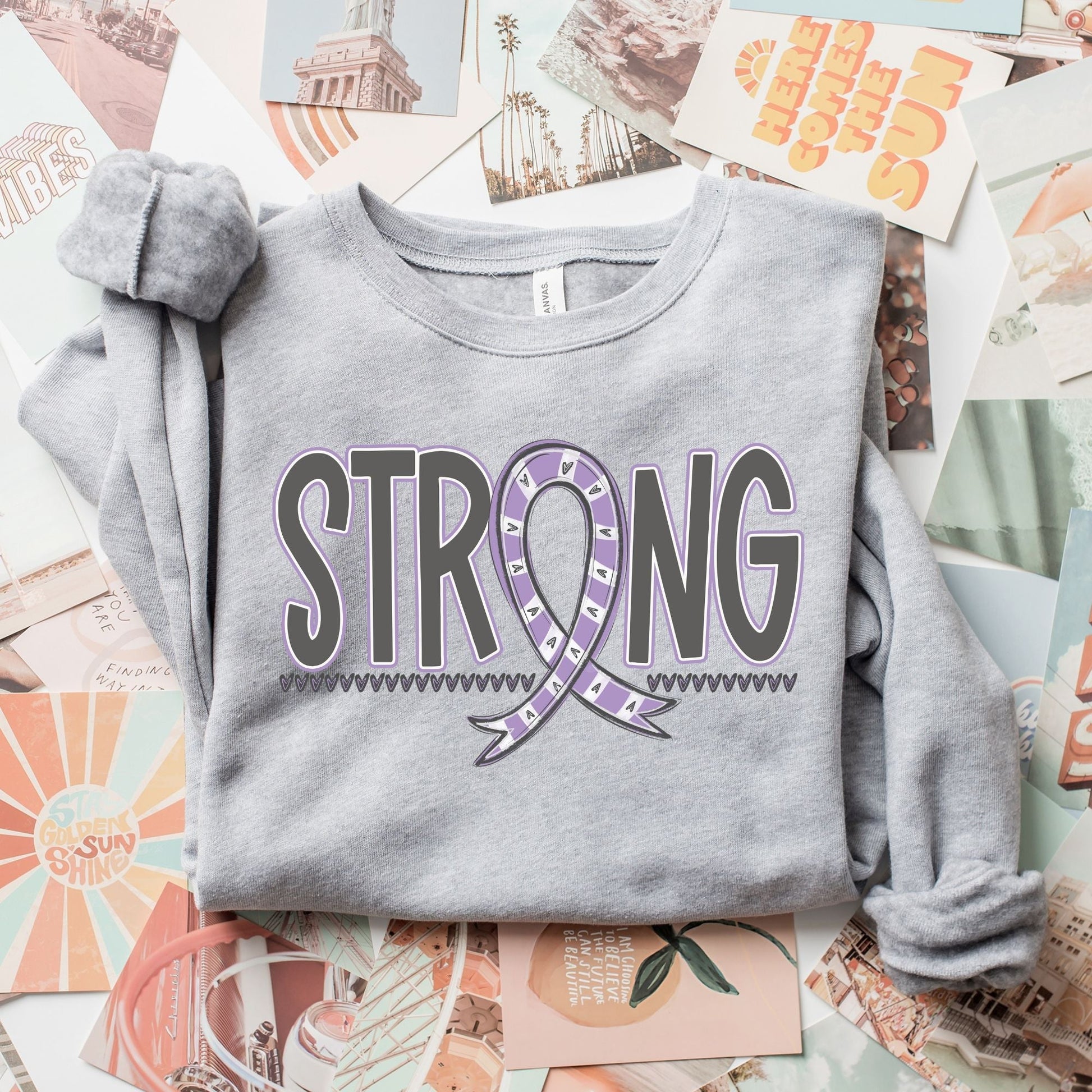 Orchid Strong Awareness Ribbon-Lovie T Designs