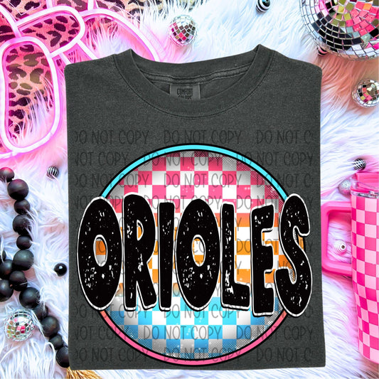 Orioles Neon Circle Mascots-Lovie T Designs