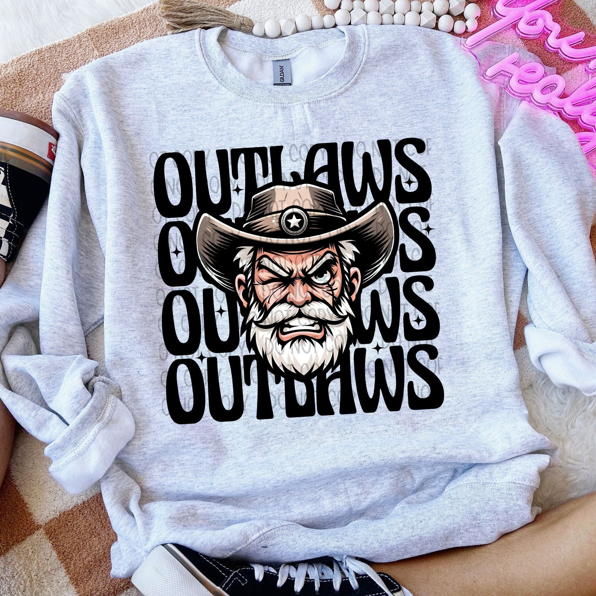 Outlaws Winking Mascot-Lovie T Designs