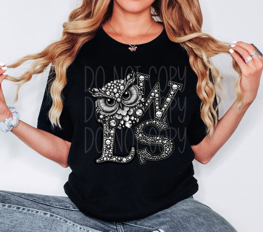 Owls Faux Rhinestone-Lovie T Designs