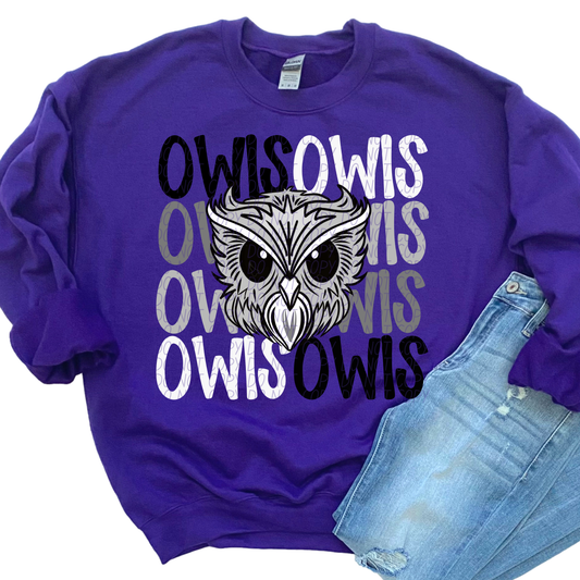 Owls Monochromatic Mascots-Lovie T Designs