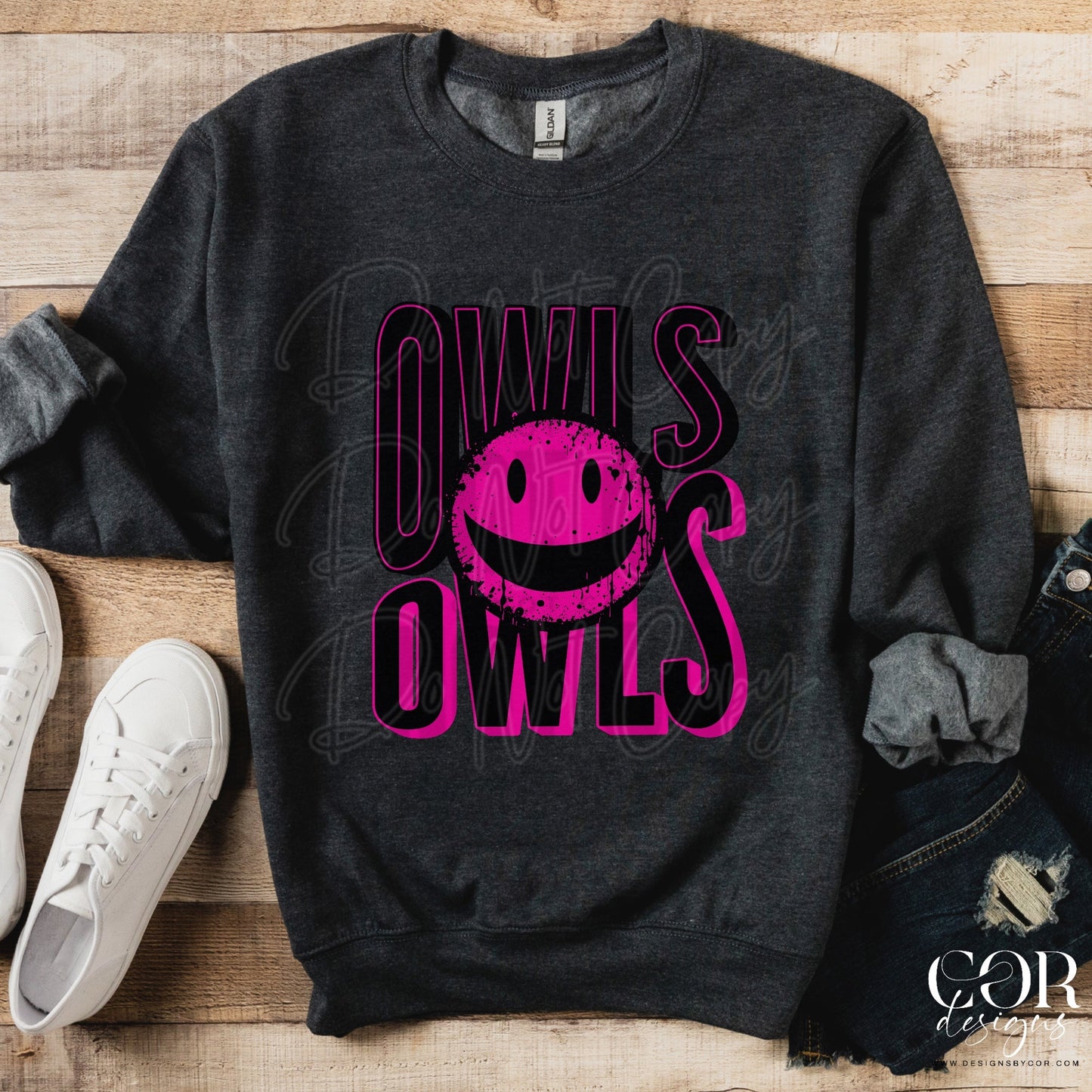 Owls Pink Mascots-Lovie T Designs