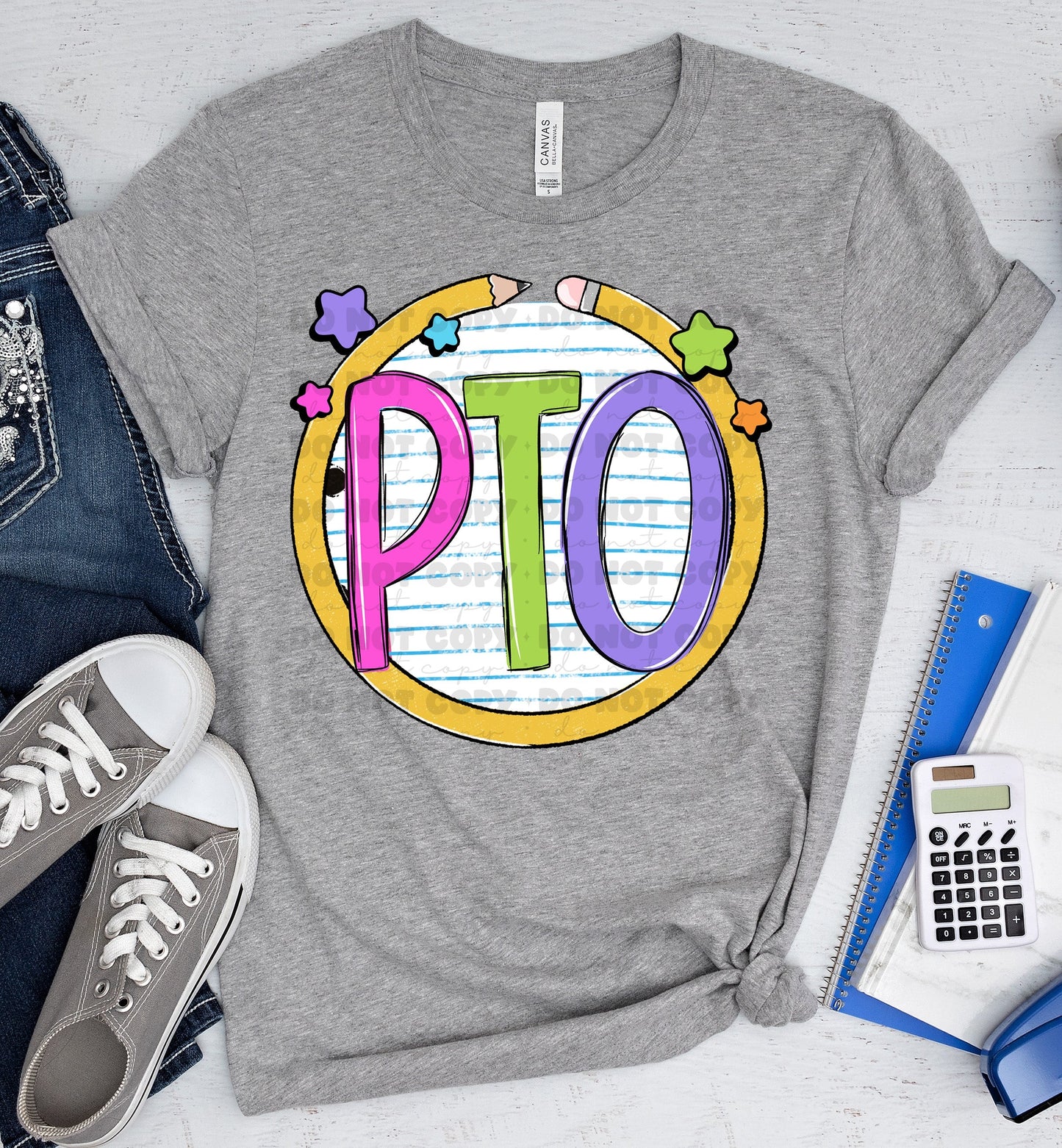 PTO Paper and Pencil Circle-Lovie T Designs