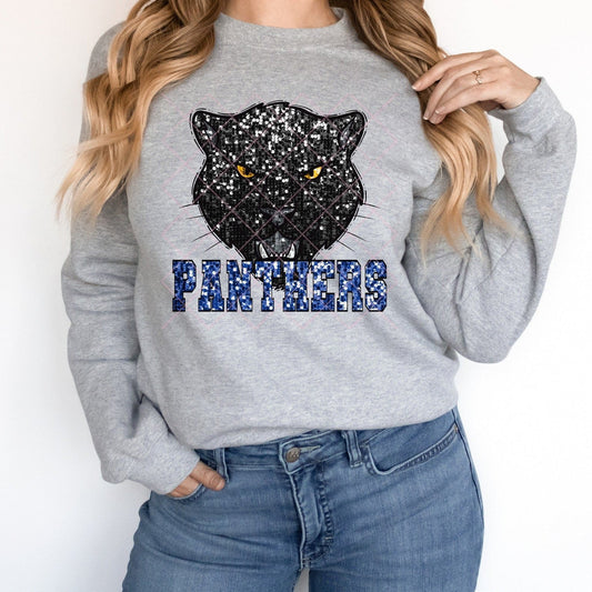Panthers Blue Sequin