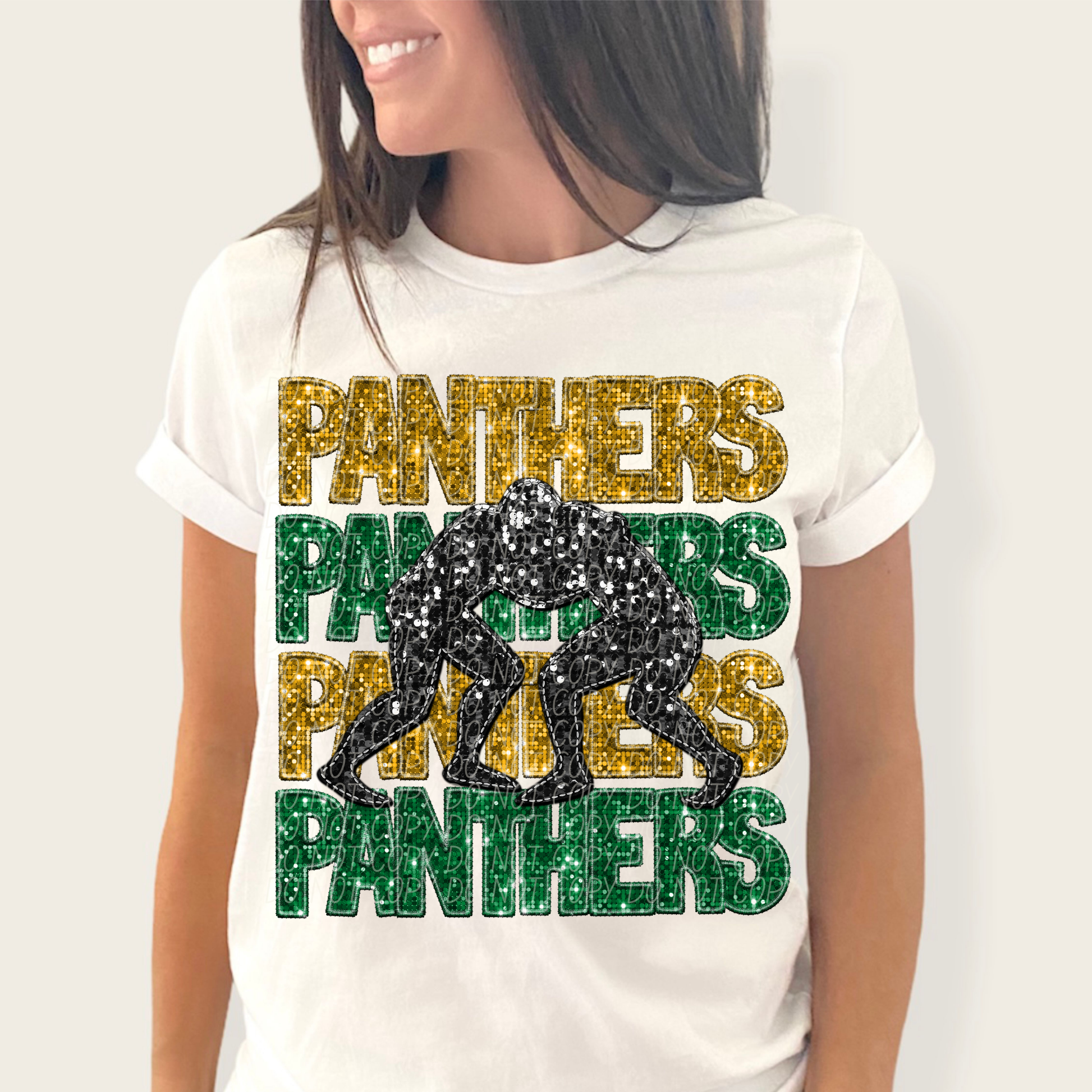 Panthers Gold Blue-[DTF Transfer]-Lovie T Designs