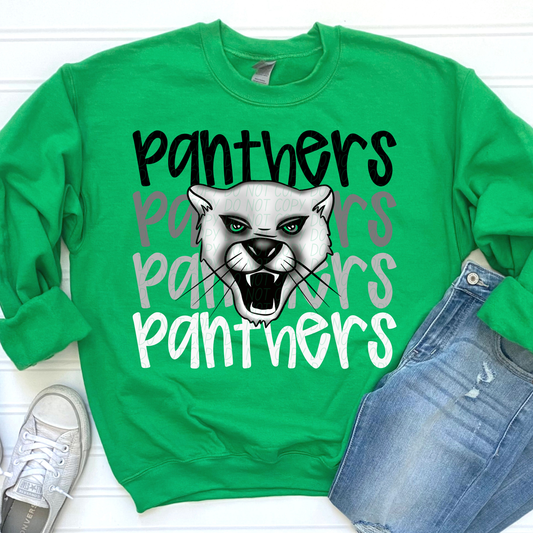 Panthers Monochromatic Mascots-Lovie T Designs