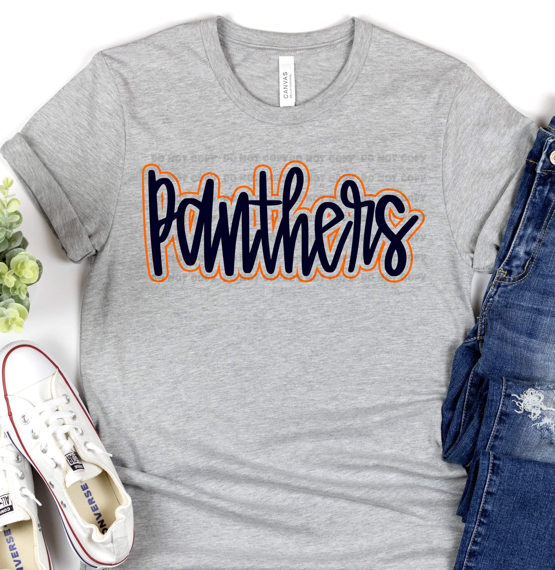 Panthers Navy Orange-Lovie T Designs