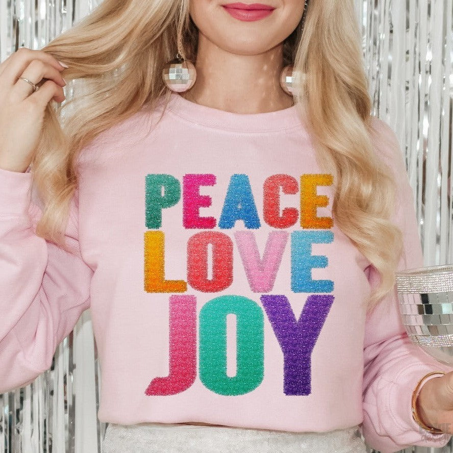 Peace Love and Joy - Faux Tinsel