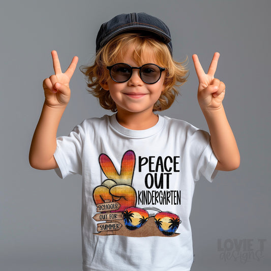 Peace Out Kindergarten-Lovie T Designs