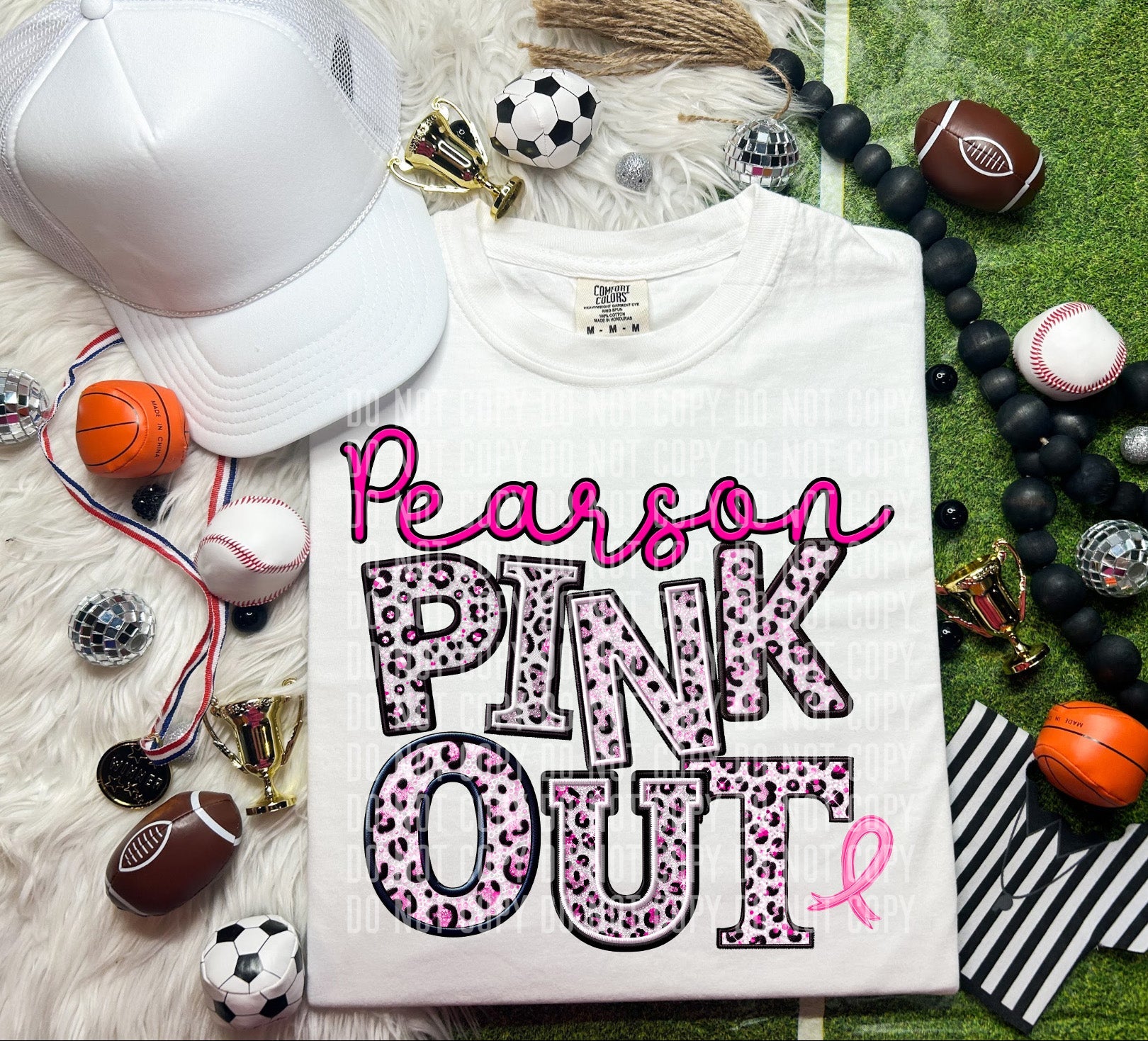 Pearsons Pink Out Animal Print Mascot-Lovie T Designs