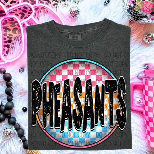 Pheasants Neon Circle Mascots-Lovie T Designs