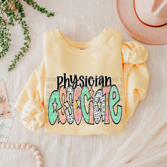 Physician Associate Bright Doodle Occupation-Lovie T Designs