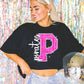 Pink Sparkle Alpha-Lovie T Designs