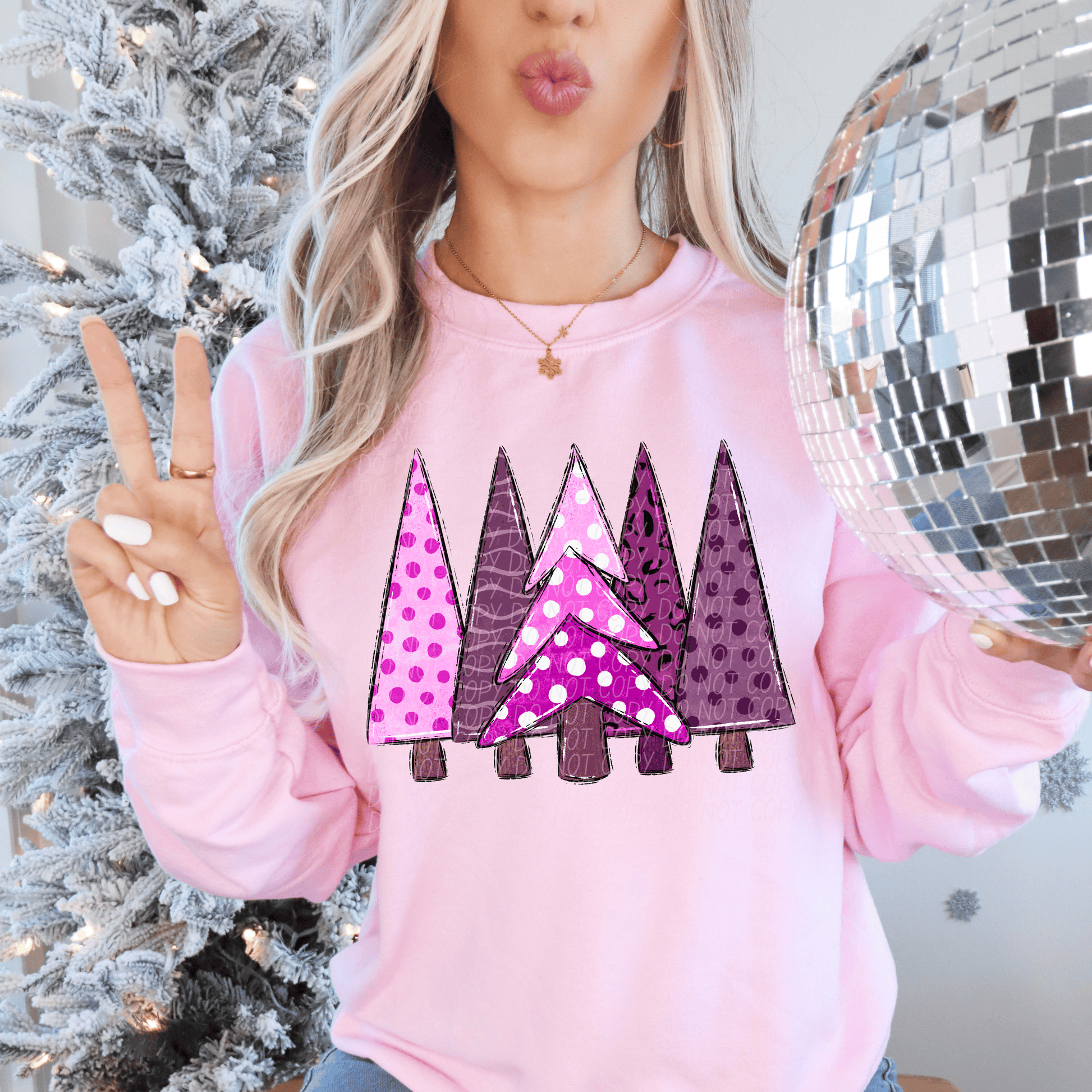 Pink Trees-[DTF Transfer]-Lovie T Designs