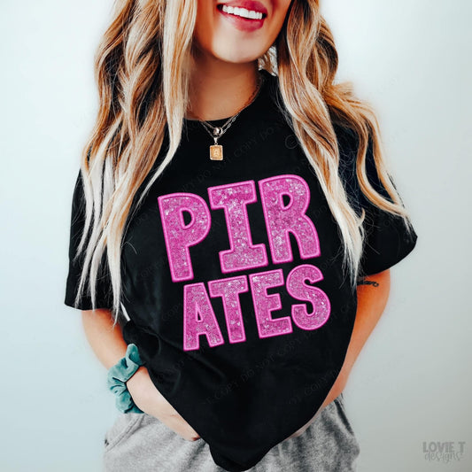 Pirates Embroidery & Sequin in Pink
