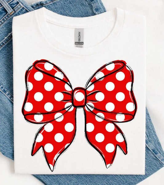 Polka Dot Bow-[DTF Transfer]-Lovie T Designs