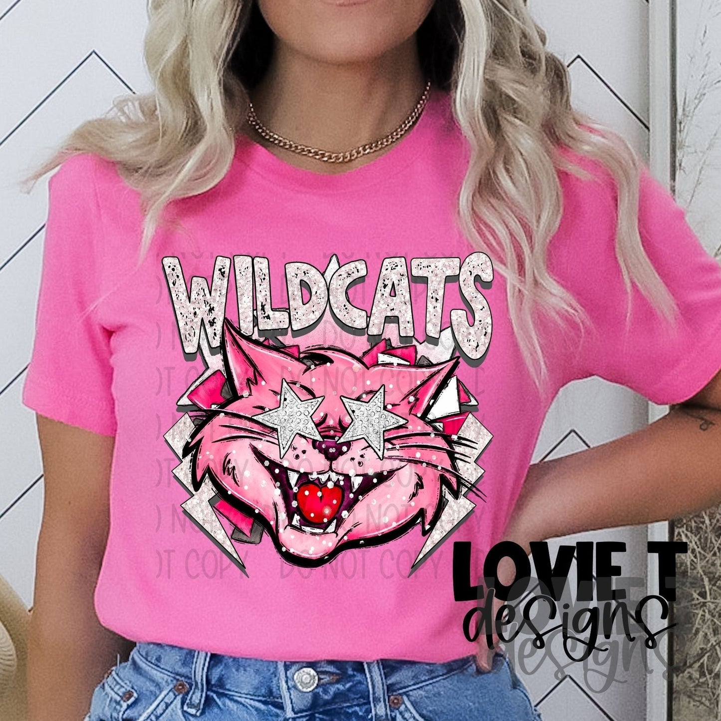 Preppy Pink Wildcats-Lovie T Designs