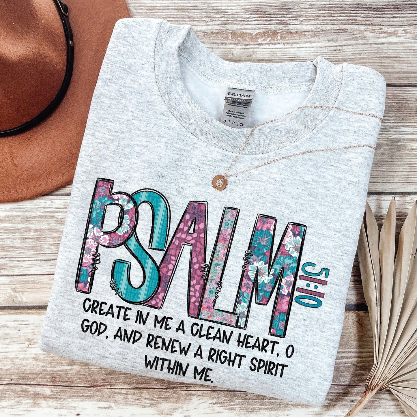 Psalm 51:10-[DTF Transfer]-Lovie T Designs