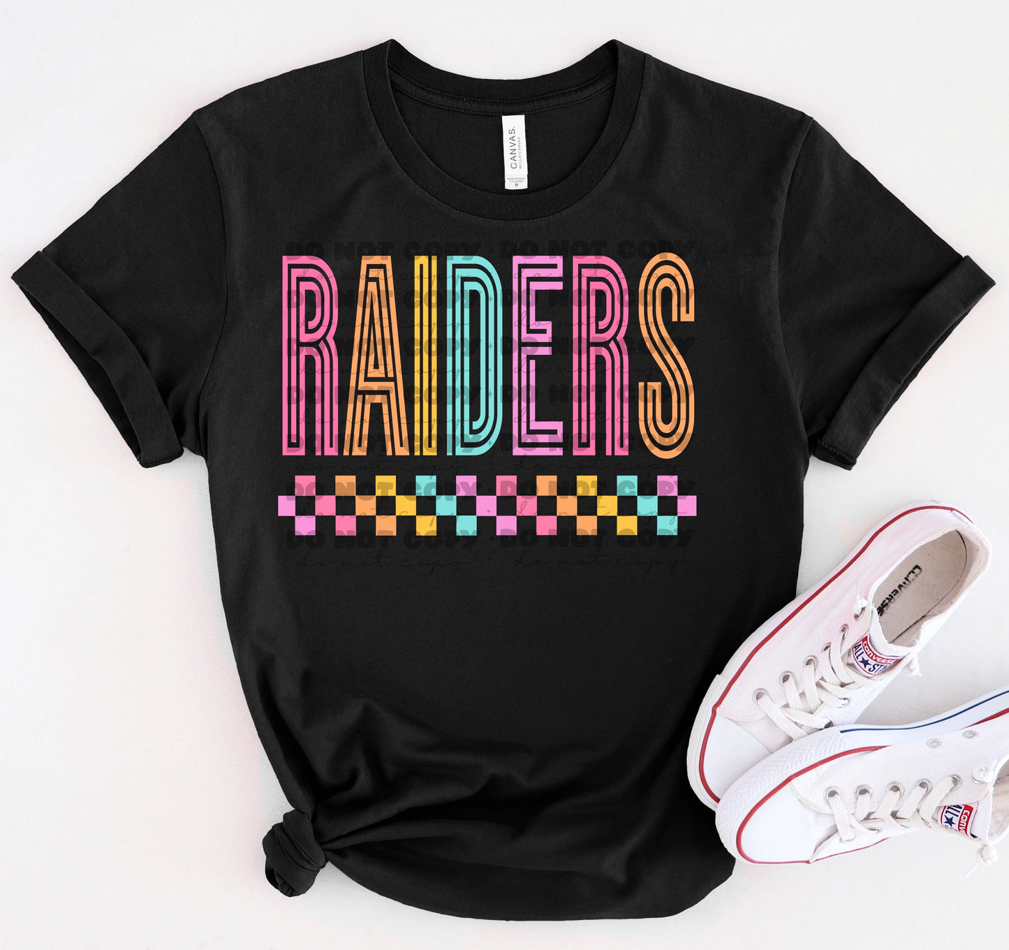 Raiders Colorful Line Mascot-Lovie T Designs