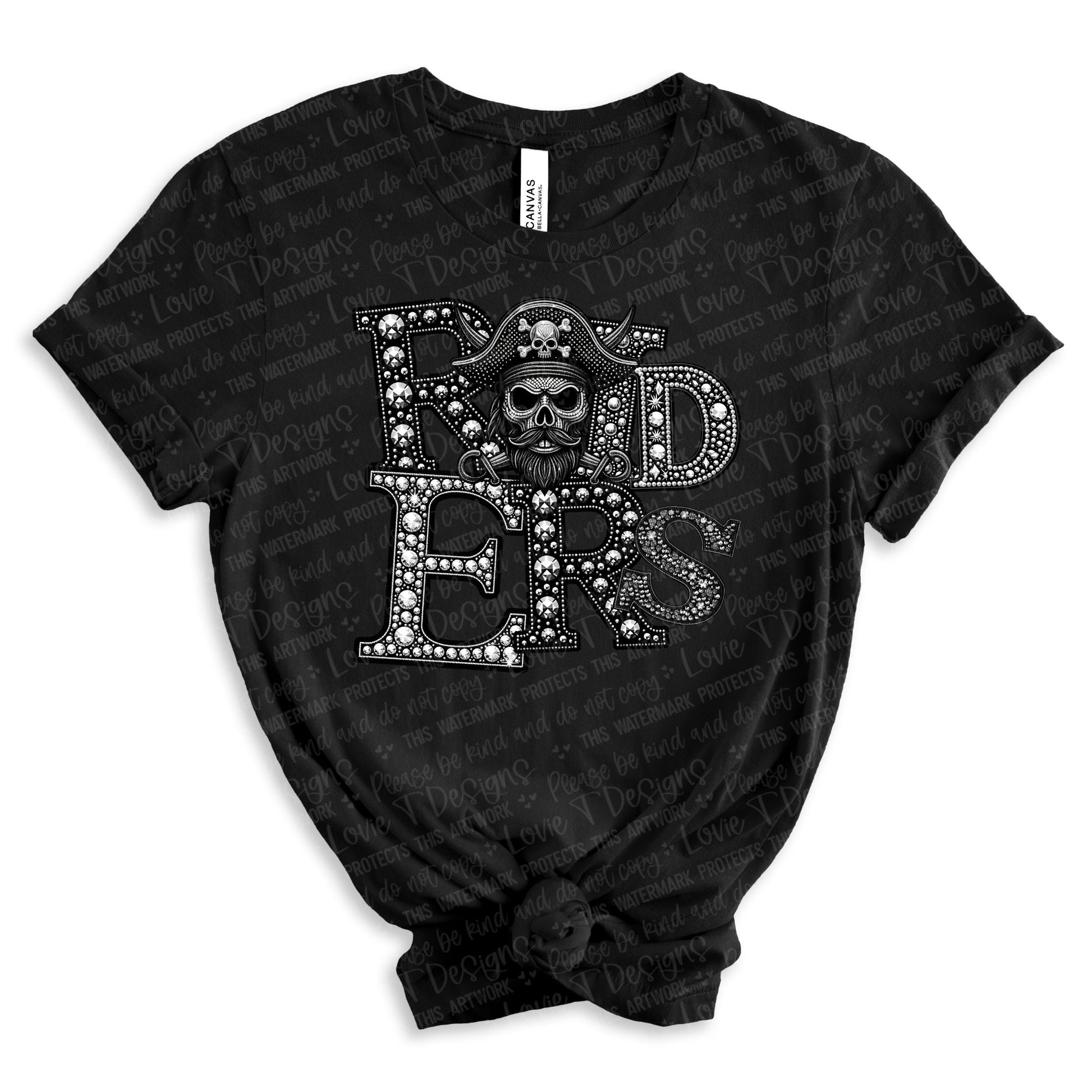 Raiders Pirate Faux Rhinestone-Lovie T Designs