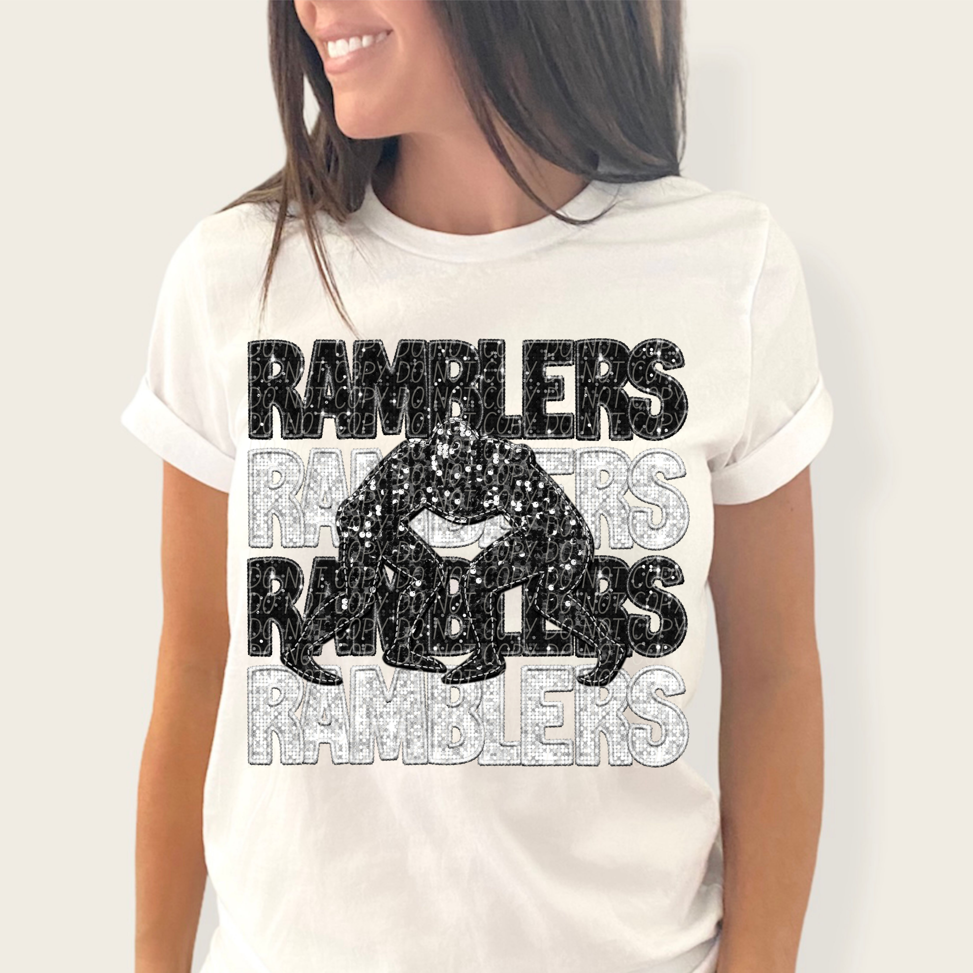 Ramblers Black White-[DTF Transfer]-Lovie T Designs