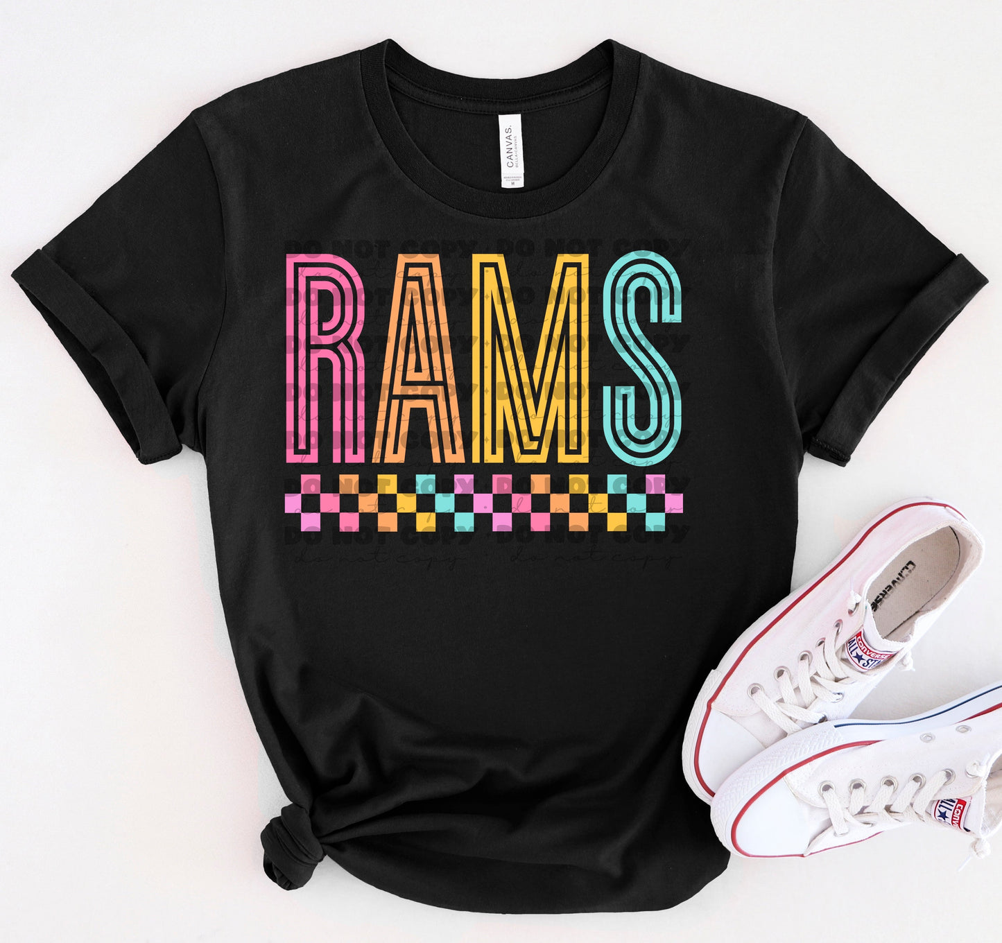 Rams Colorful Line Mascot-Lovie T Designs