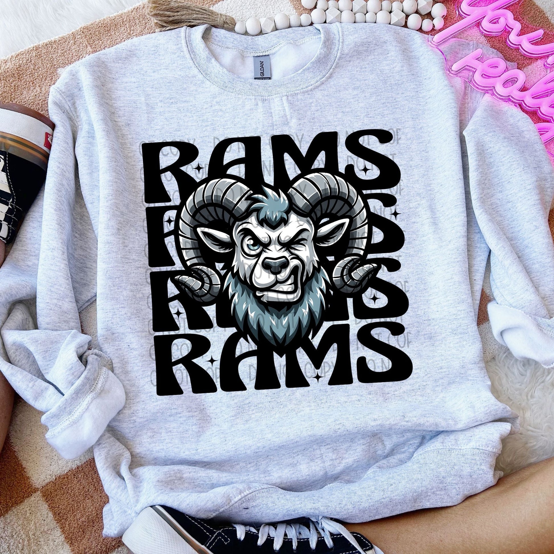 Rams Winking Mascot-Lovie T Designs