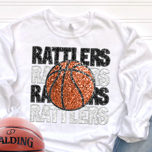 Rattlers Black White-[DTF Transfer]-Lovie T Designs