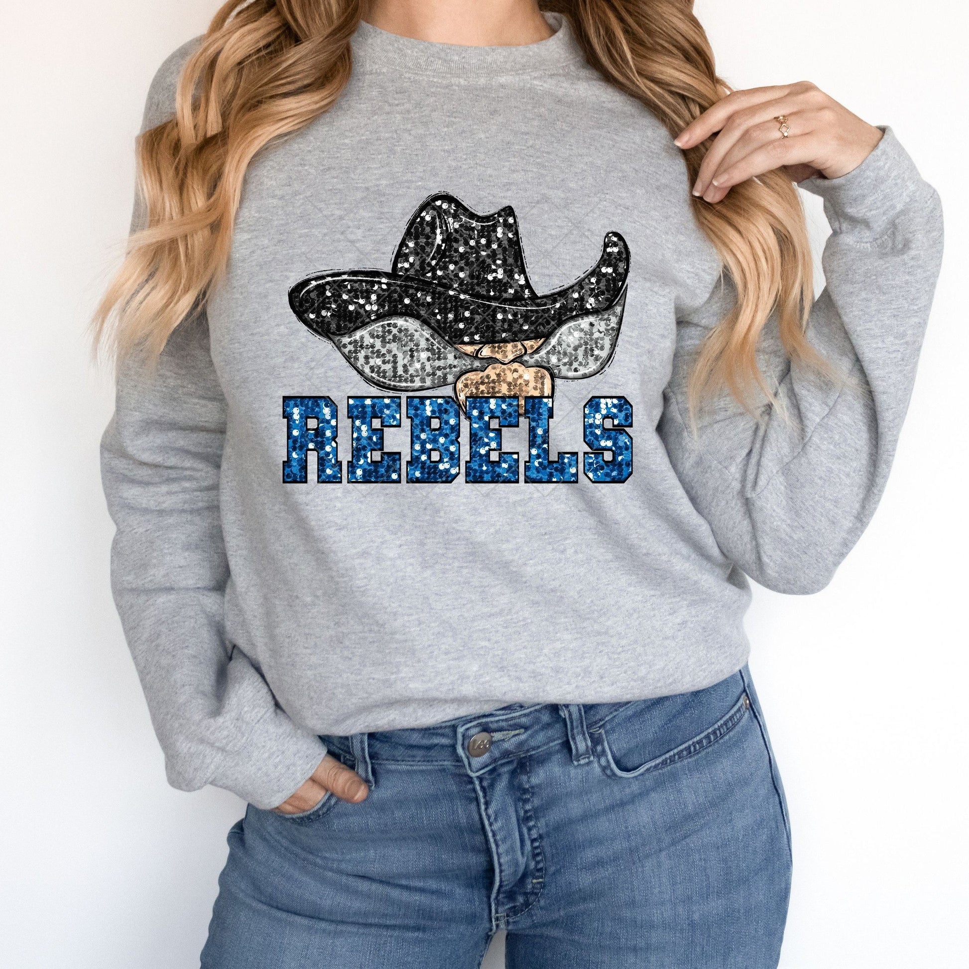 Rebels Blue Sequin-Lovie T Designs