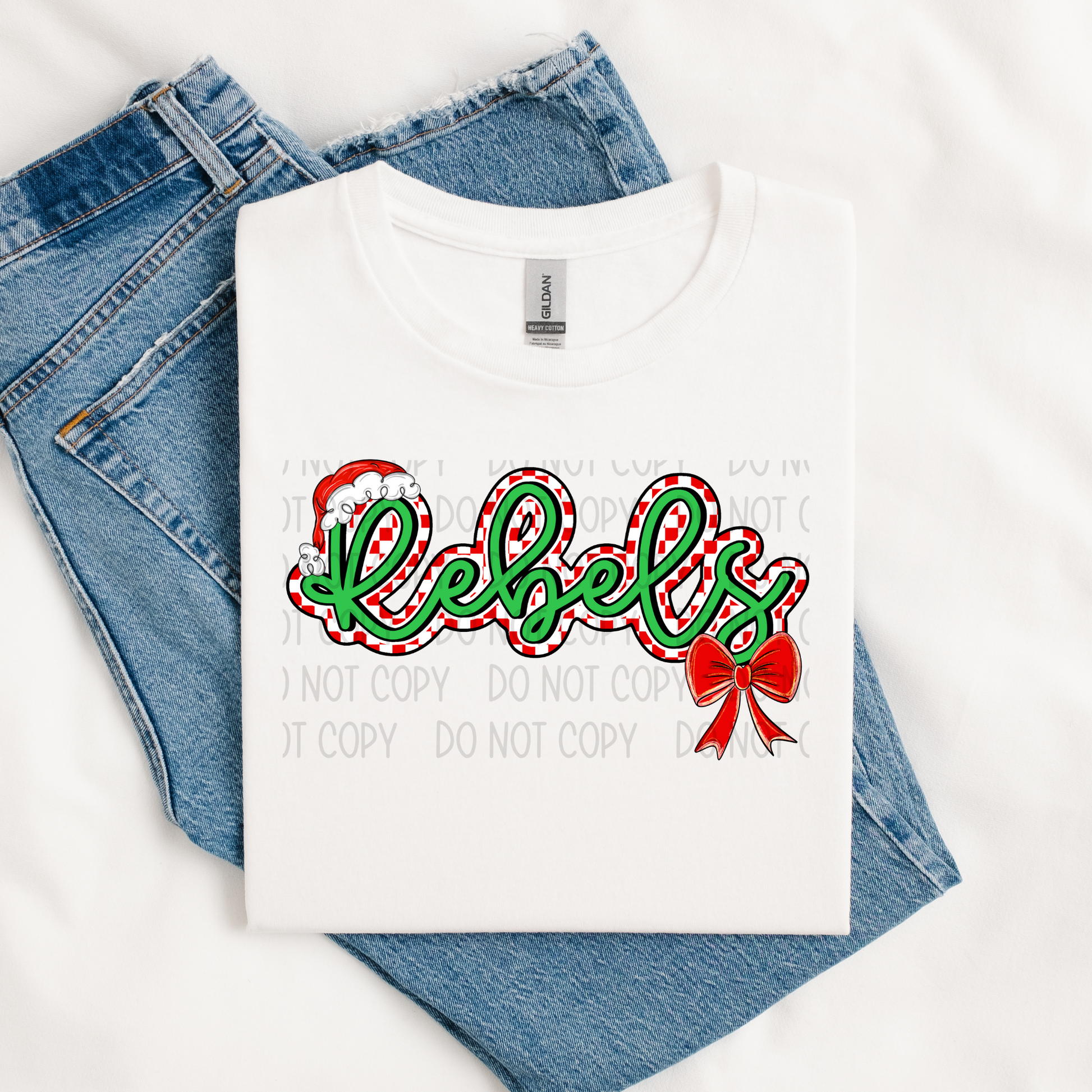 Rebels Christmas Checker-[DTF Transfer]-Lovie T Designs