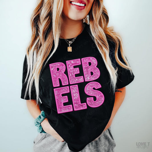 Rebels Embroidery & Sequin in Pink