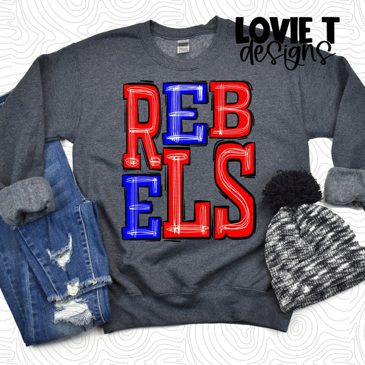 Rebels RED ROYAL-Lovie T Designs