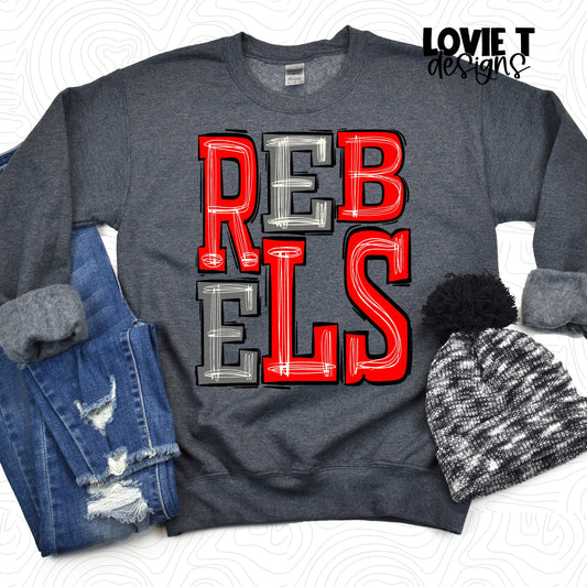 Rebels RED SILVER GRAY