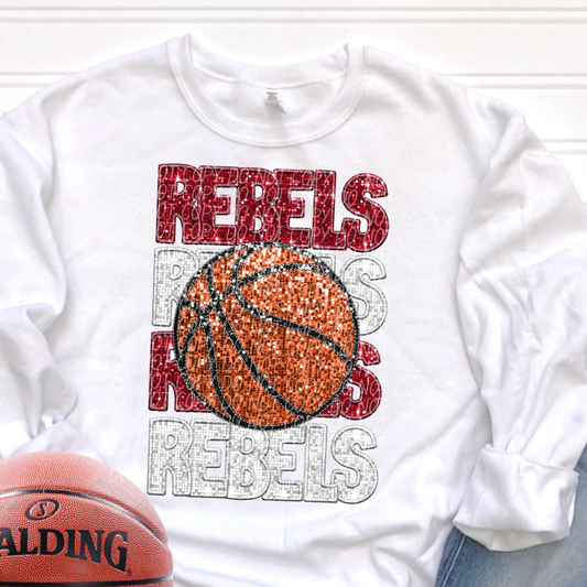 Rebels Red White-[DTF Transfer]-Lovie T Designs