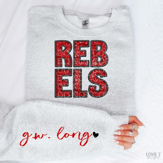 Rebels Red and Black + Sleeve
