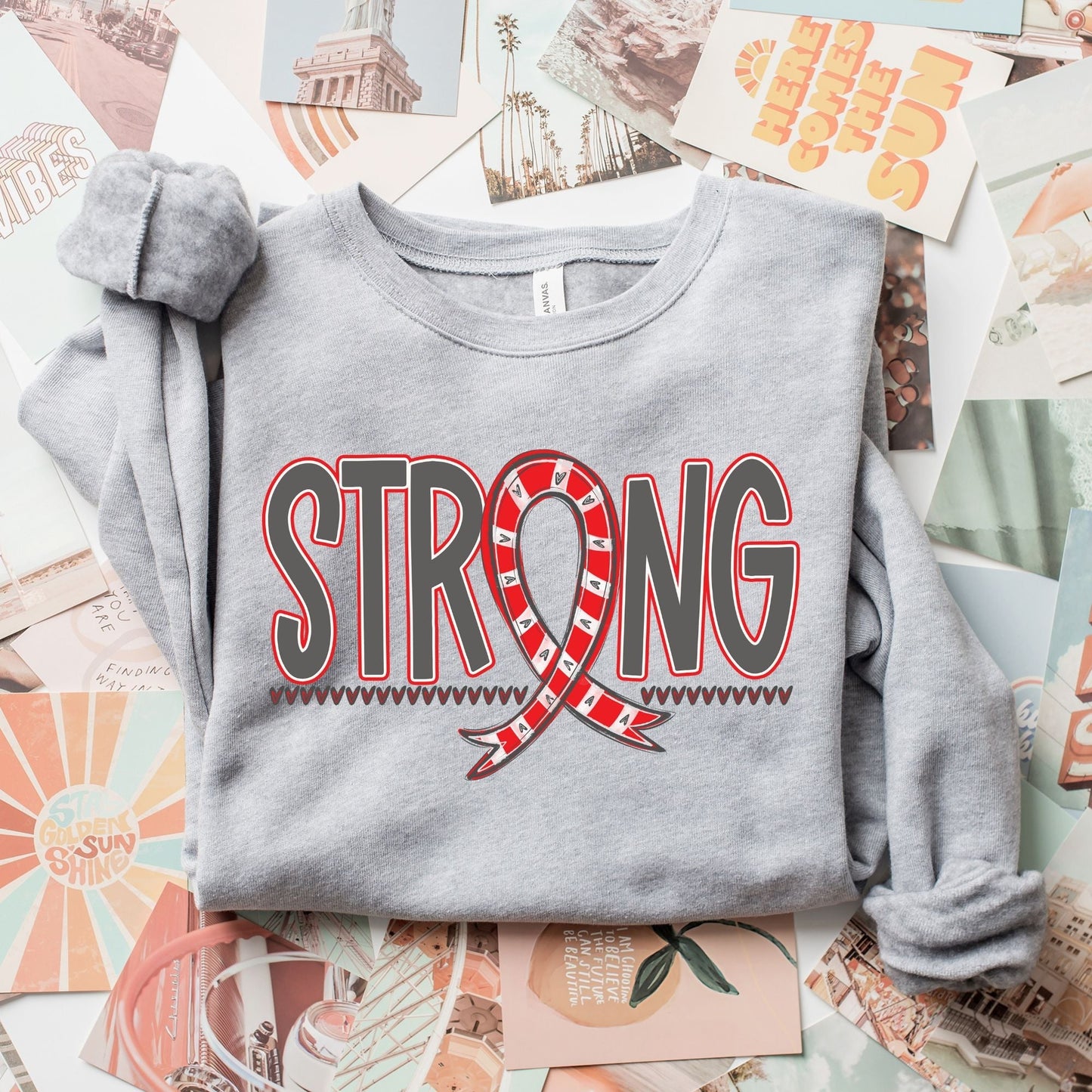 Red Strong Awareness Ribbon-Lovie T Designs