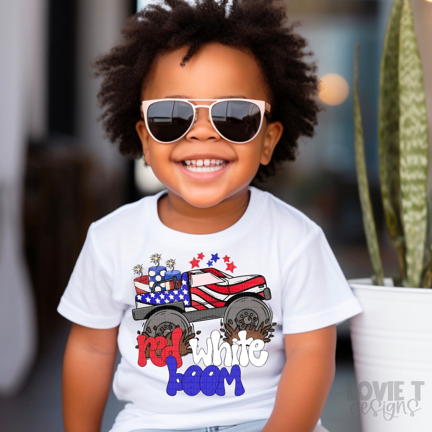 Red White Boom-Lovie T Designs