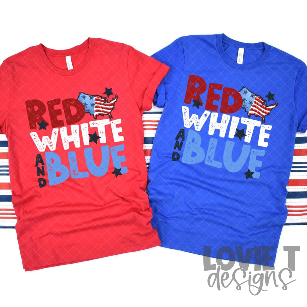 Red White and Blue-Lovie T Designs