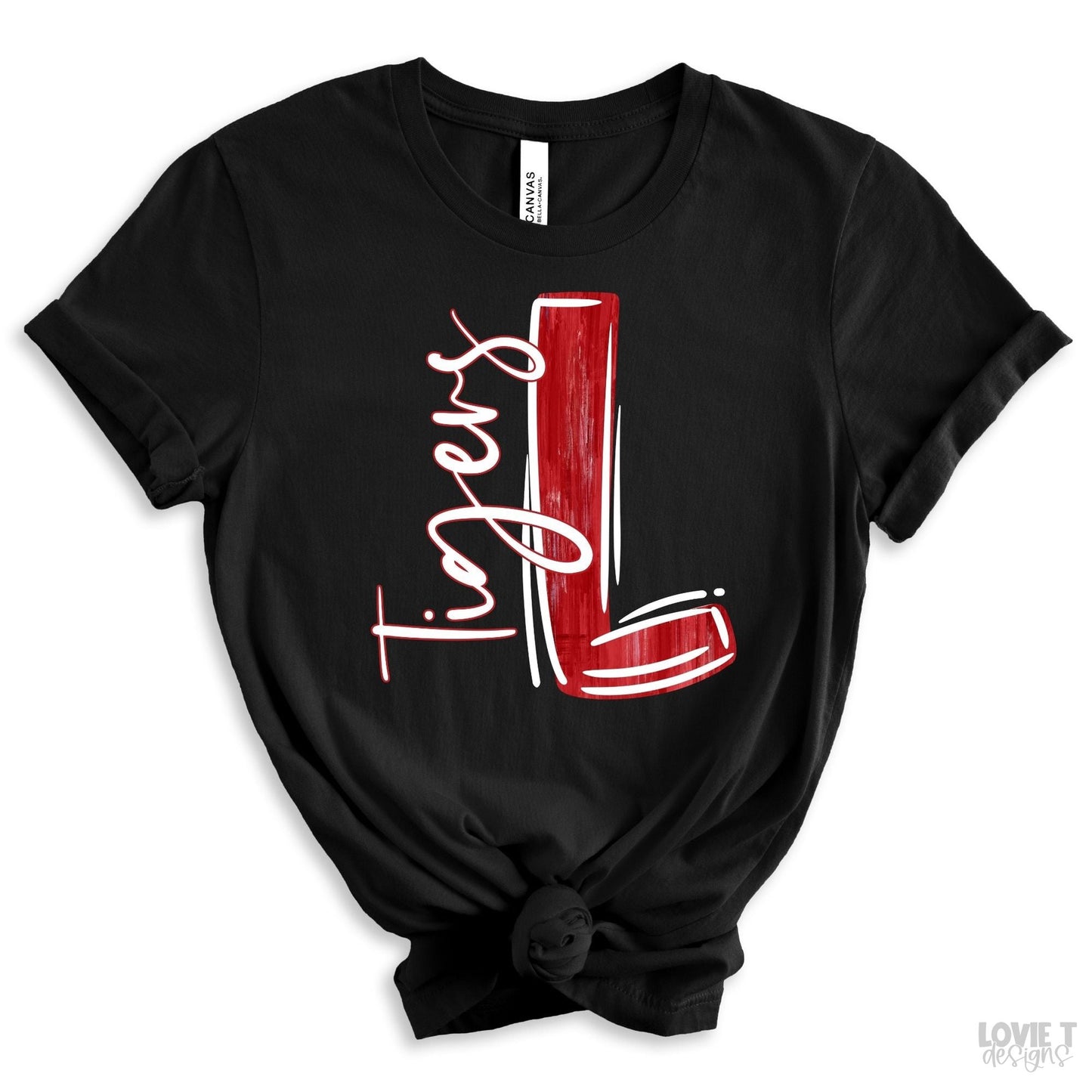 Red and White L Tigers 4427-Lovie T Designs