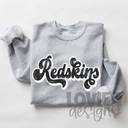 Redskins Black Retro Font-Lovie T Designs