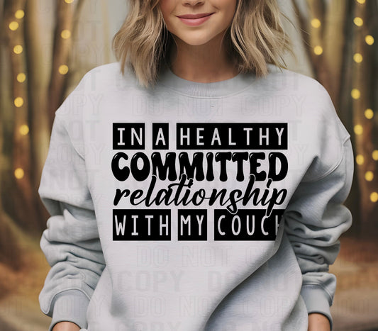 Relationship With My Couch Black Font-[DTF Transfer]-Lovie T Designs